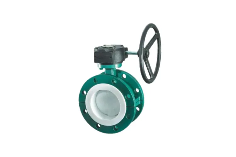فتح/إغلاق سريع لصمام الفراشة المبطن بـ PTFE
